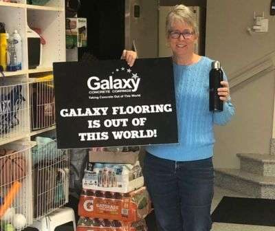 customer photo on garage floor, #1 rated on google