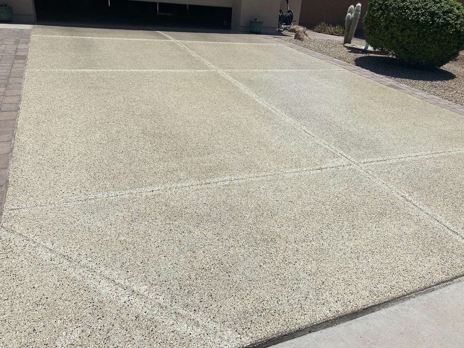Concrete with new coating.