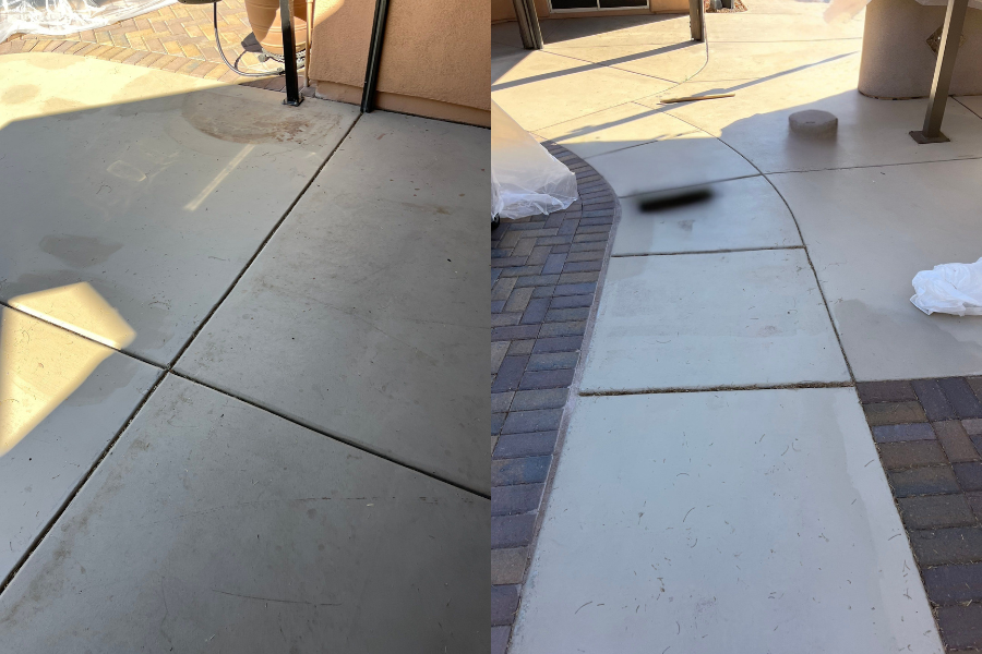 Before pics of a Tucson patio.